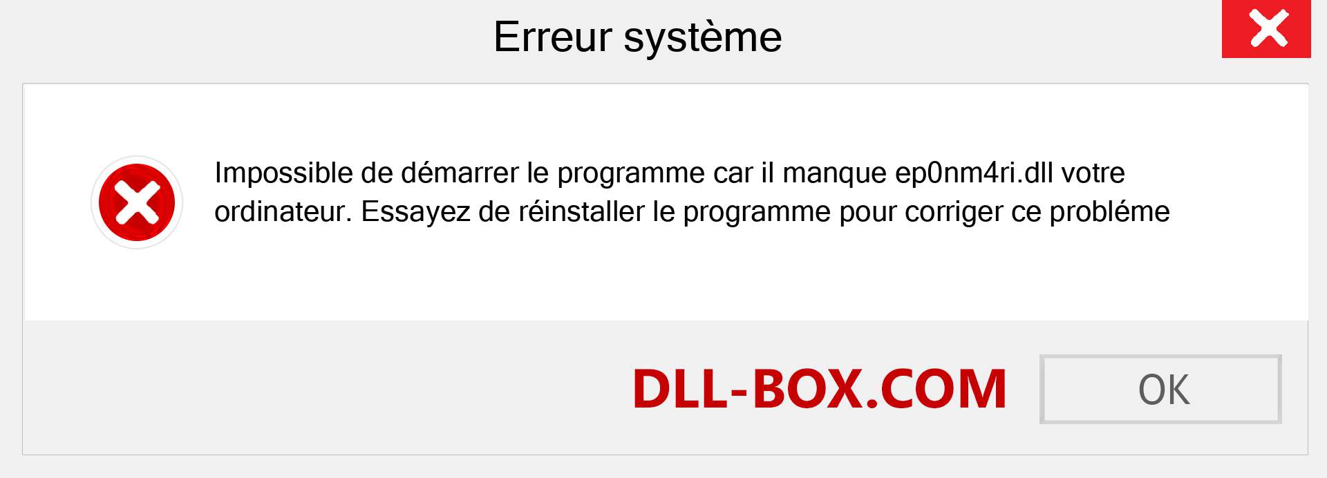 Le fichier ep0nm4ri.dll est manquant ?. Télécharger pour Windows 7, 8, 10 - Correction de l'erreur manquante ep0nm4ri dll sur Windows, photos, images